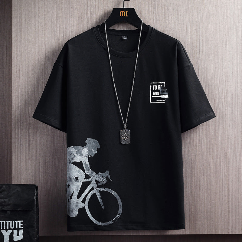 Men's Printed T-Shirt and Shorts Set