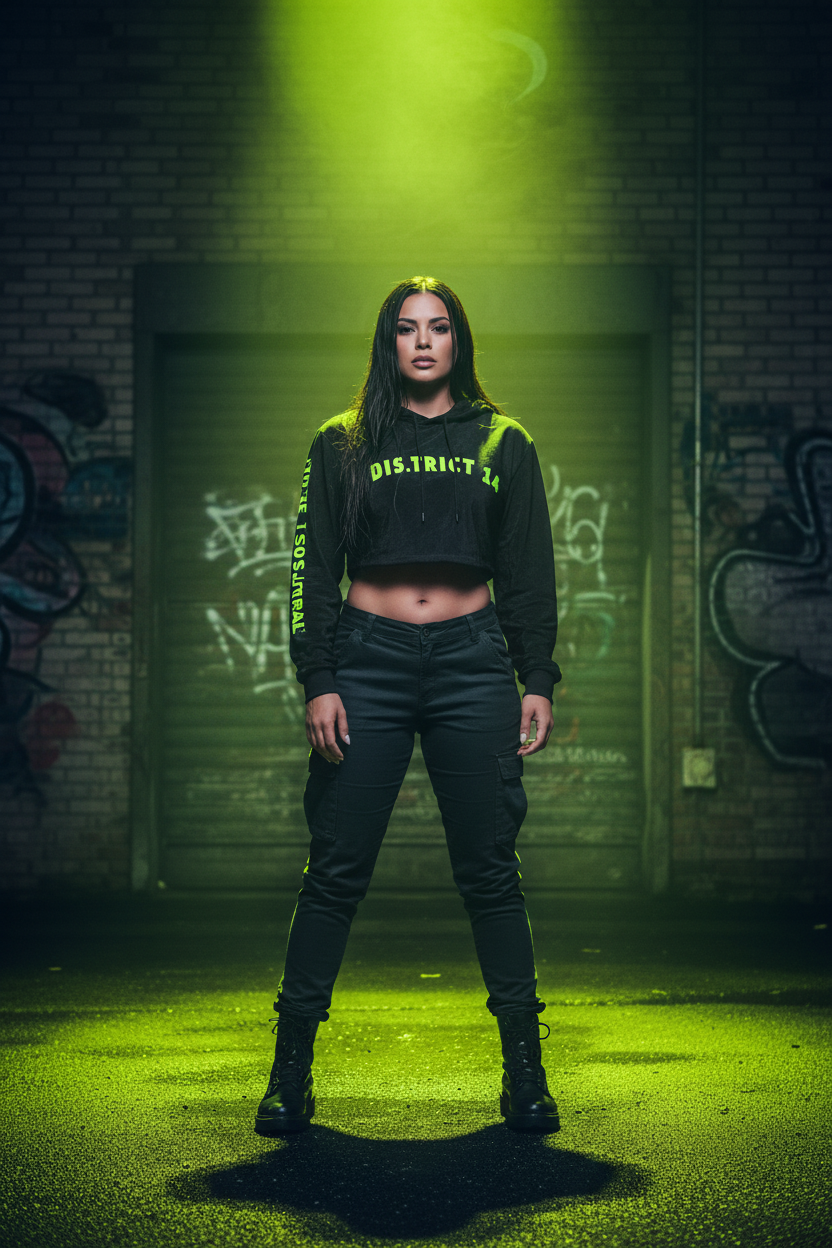 Crop Hoodie — Front Turned