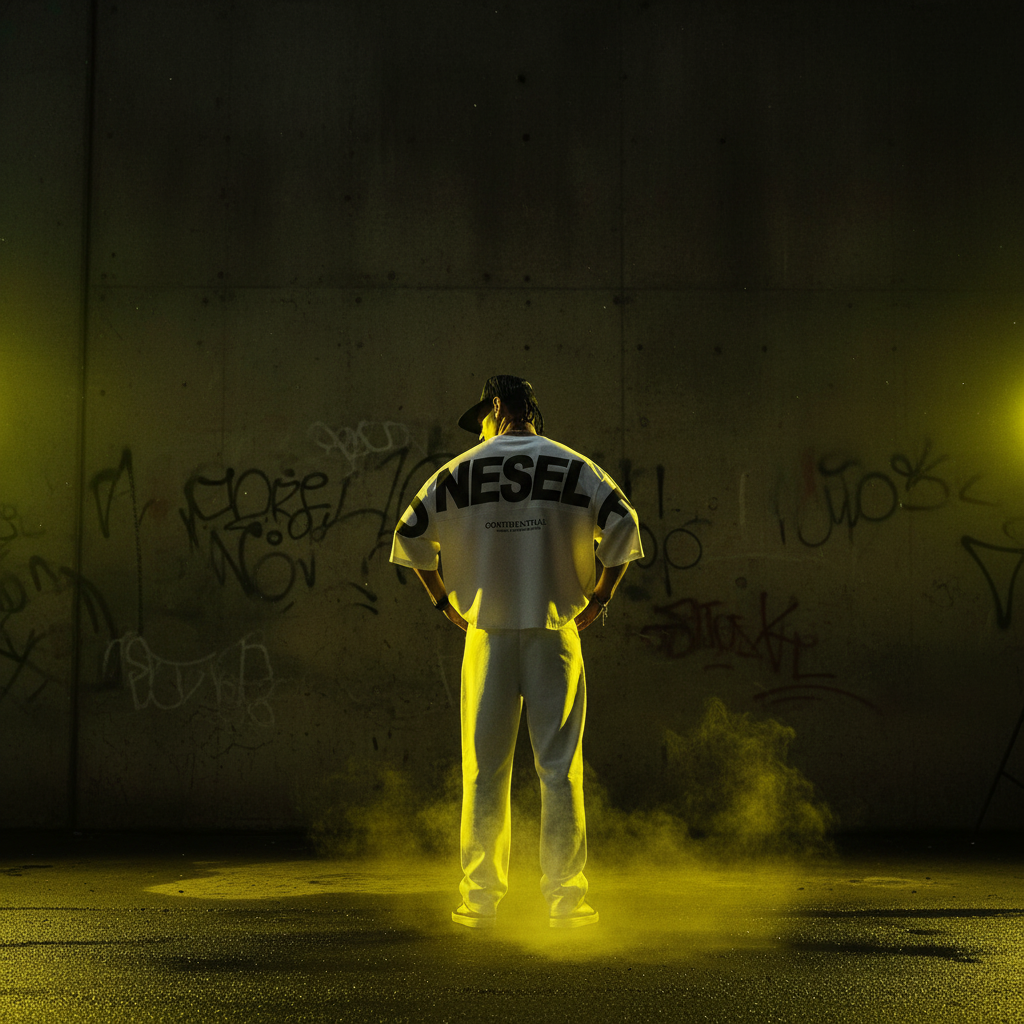 Men's Street Graphic Tee - White Back View