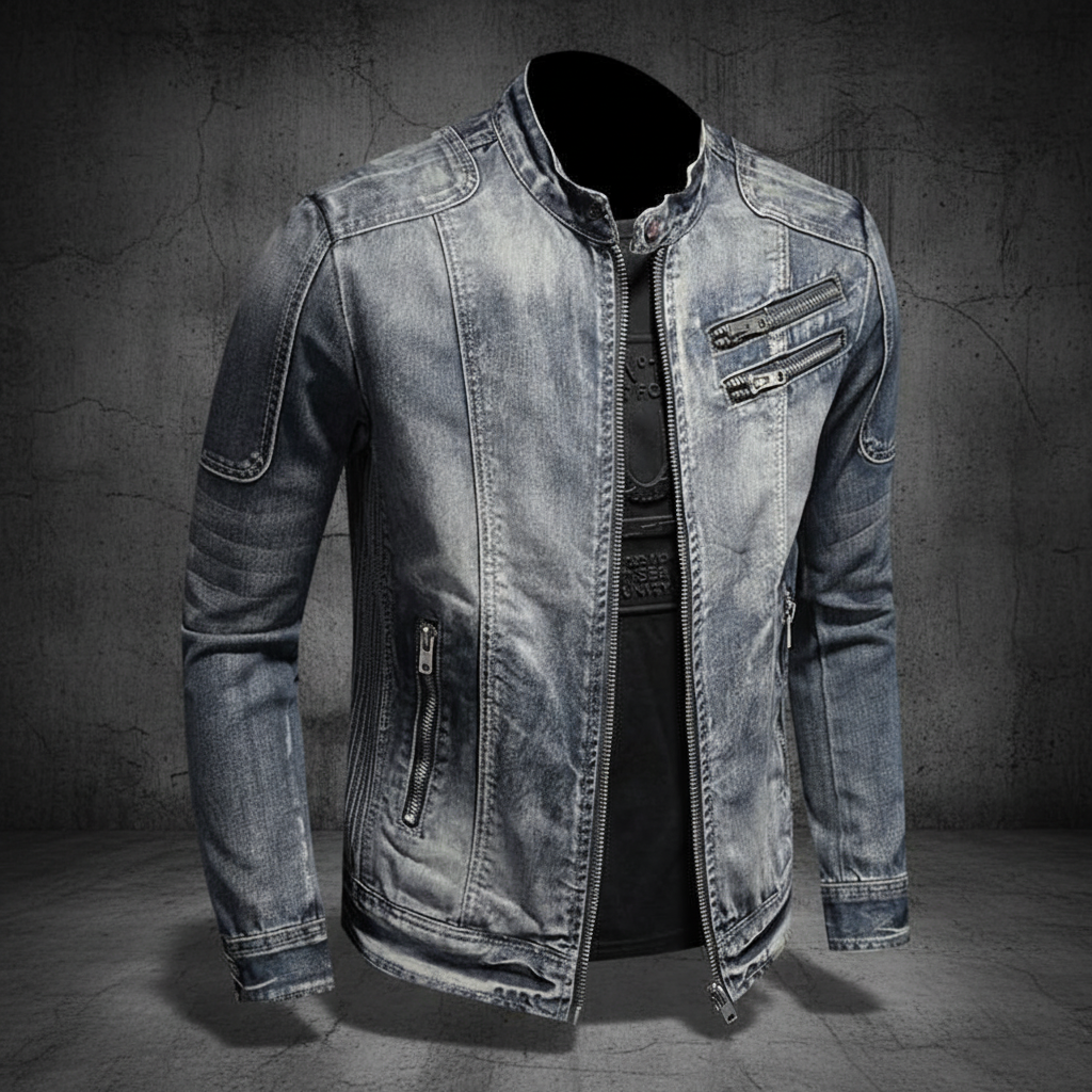 Men's Street Denim Jacket - Side Angle