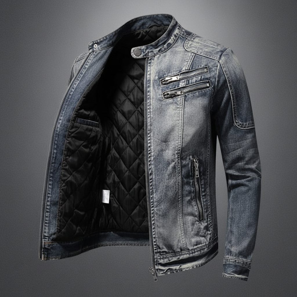 Men's Street Denim Jacket - Open View