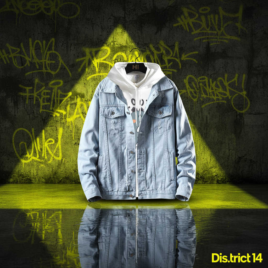 Light Blue Denim Jacket — D14 Background