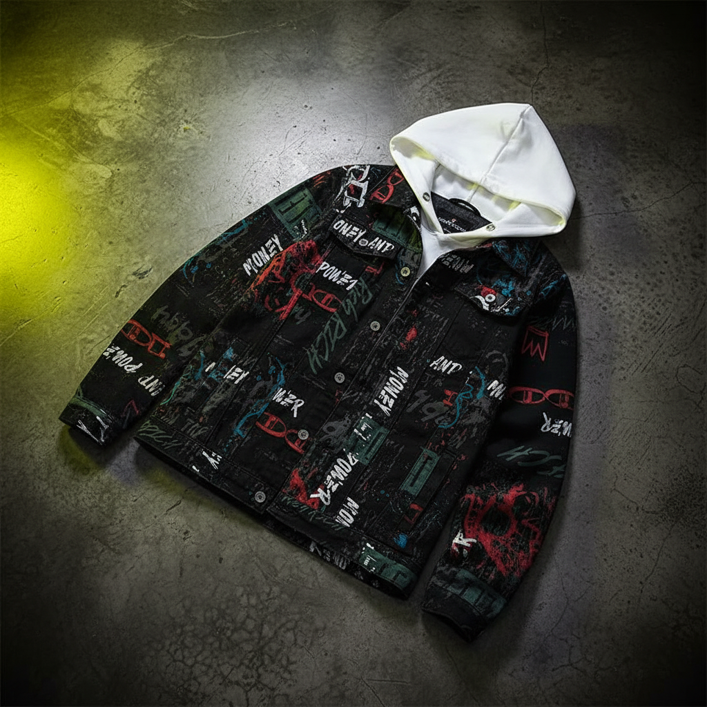 Printed Corduroy Jacket — Clean Flat Lay
