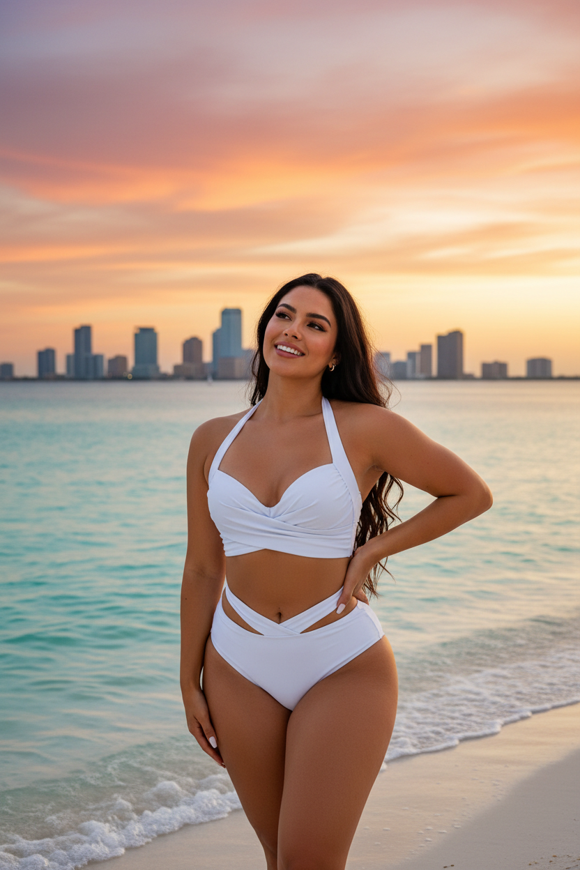 White Bikini — Latina Model